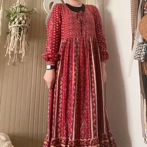 ♡︎Tribal Rust Red midi dress♡︎